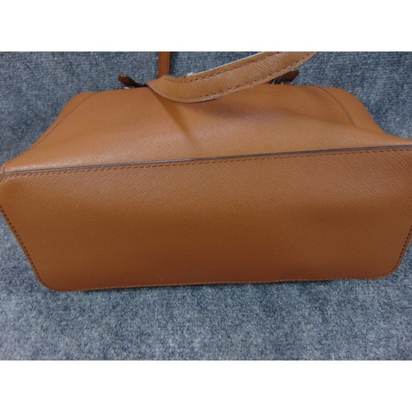 Michael Kors Jet Set Travel Charlotte Tote Acorn Brown Saffiano Leather Purse - Picture 7 of 16